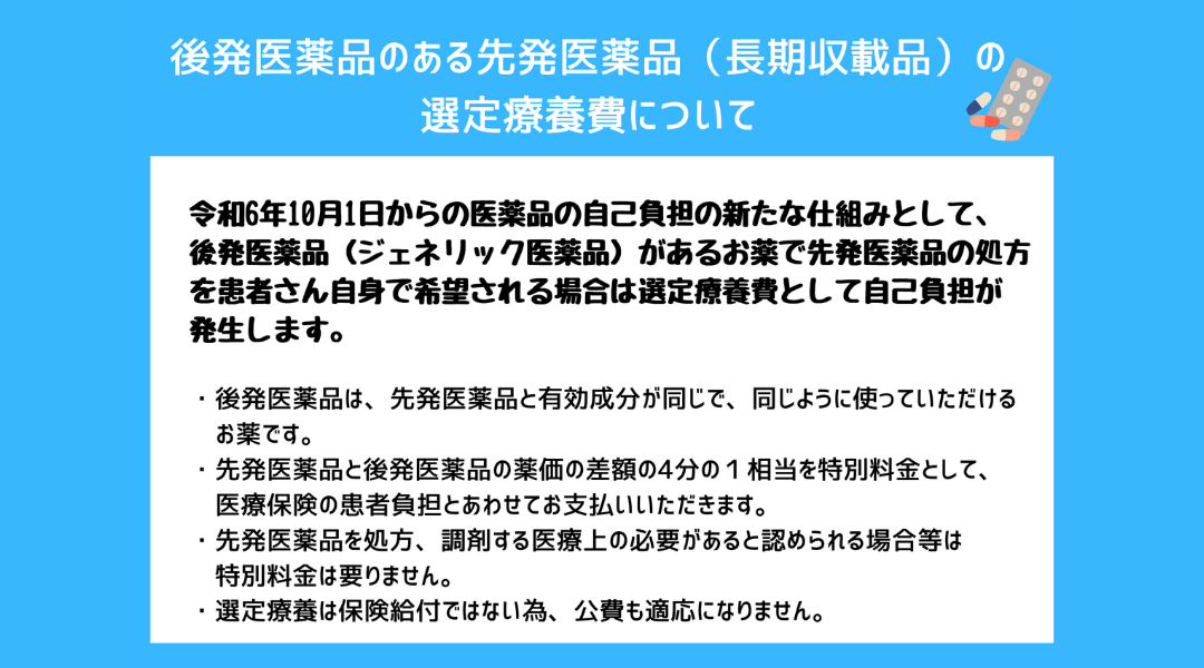 選定療養費について